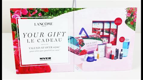 Myer beauty gift with purchase